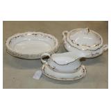 5pcs; Royal Doulton Strasbourg China, covered veg,