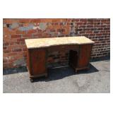 Adams Style MT Desk w/ Painted Floral Design