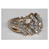 New 10kt Gold approx. 2 cts CZ and Tiny Diamonds