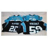 4pc Jerseys; McCaffrey & Luke Kuethly