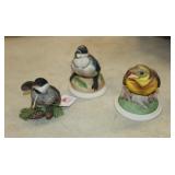 3 - Boehm Figurines; Baby Goldfinch, Baby Blue