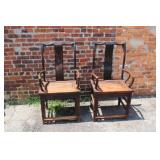 Pair of Qing Dynasty Elwood Officals Hat Chairs