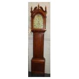 Antique Grandfather Clock in Curley Maple Case