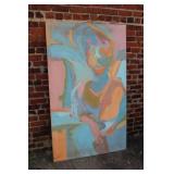 1972 Large Abstract Oil on Canvas by Anderson