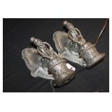 Pair of Antique Silver Bronze Sconces 9' long
