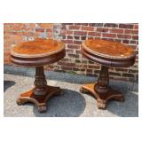Pair of 1 drawer modern lamp tables