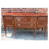 Mahagony Sideboard w/brass gallery