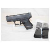 Glock Model 43 9mm Pistol SN ZXX093, semi