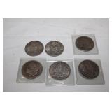 6pcs Skull-Engraved 'hobo nickel' Motifs