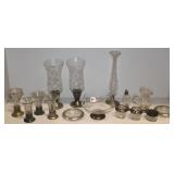Sterling Glass, Candle Stick, Candy Dish, etc.