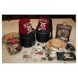 Shriner's Collection; Fezzes with cases, tokens,