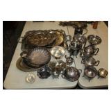 Large Lot of Vintage Silver Plate