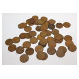 50 1930s Wheat Cents Nice mix of P-D-S
