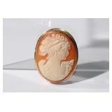 14kt yellow gold Cameo Pendant - Pin
