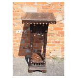 Antique Moorish style two tier carved Pedestal
