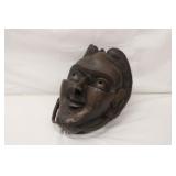 Antique Cast Bronze Tribal Mask 10' long