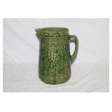 19th Century Pottery Pitcher w/ grape design 9'