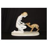 Hutschereuther Nude Lady with Fawn 10' tall