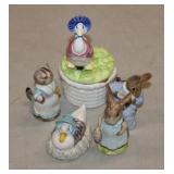 5pc Royal Albert Beatrix Potter Figurines &