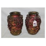 Pair of Goofas Glass Vases 7' Tall