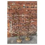Pair of Antique Metal Candles
