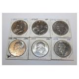 6 Eisenhower Dollars