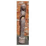 Vintage Carved Mermaid 69' Tall