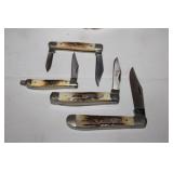4pc Case Knives new graduating stag handle;