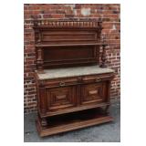 Victorian Walnut Sideboard w/ Granite Top