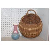 Native American Pottery & Wall Basket