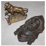 Cast Metal Tiger Door Stop 7' tall x 7.5' deep and