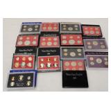 14 US Proof  Coin Sets:  1971, 72, 74,, 78, 2- 80,