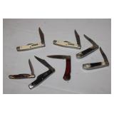 Group of 7 Pocket Knives; Sears Craftsman