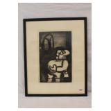 French 1932 Etching by Georges Rouault 'Pedagogue'