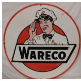 Vintage Metal Wareco Sign 30' diameter