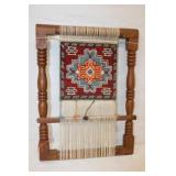 Oriental Hand Woven Rug on Wooden Loom