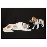 2pc Rosenthal, Lying Down Dog 12' marked