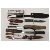 10x Fixed Blade Knife Collection