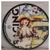 Vintage Metal Battleground Speedway Sign 11.75'