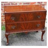 Antique Mahogany 2 Drawer Low Boy