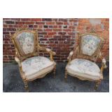A Pair of Antique French Arm Chairs