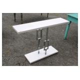 Contemporary white & chrome Sofa Table
