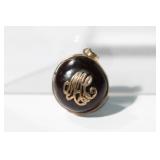 14kt yellow gold Pendant with gold bale and bezel