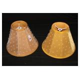 Pair of Vintage Pearl Studded Lamp Shades
