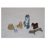 5 pc. Minature Wade Dog Figurines & Puter Dog