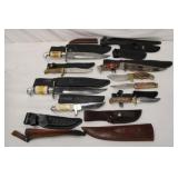 8x vintage Fixed Blade Knife Collection + extras