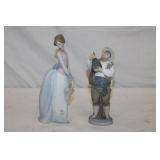 2pc Lladro Porcelain 'A Toast by Sancho' 8.5in &