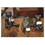 3pc Pigeon Forge Pottery; Mighty Bear Series;