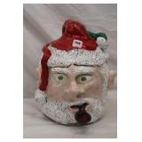 Cabin Claus Santa Face Jug 11' tall