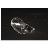Steuben crystal preening Swan approx 3.5'H